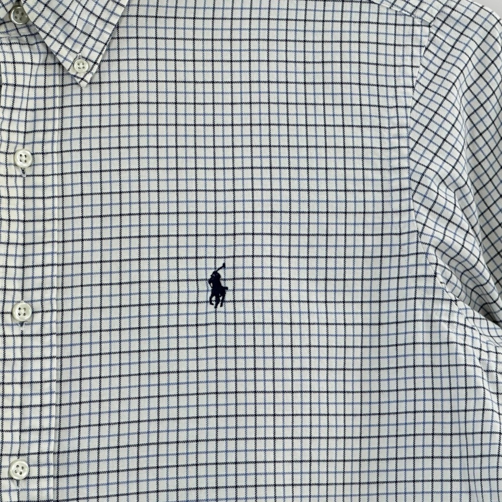 Ralph Lauren Shirt‎ Mens XL Blue White Plaid Classic Fit Button Down Valdosta CC - Picture 4 of 9